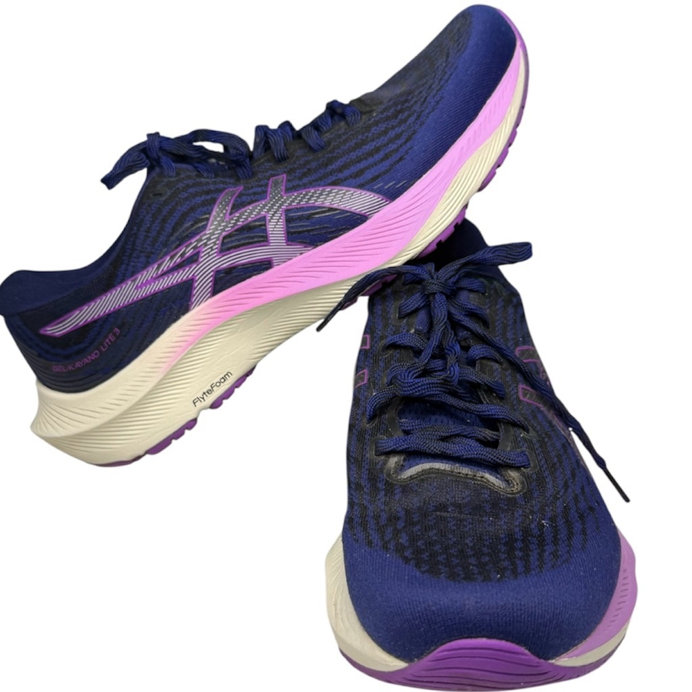 ASICS Women's Gel-Kayano LITE 3 Running Shoes, Blue & Purple, Size 10